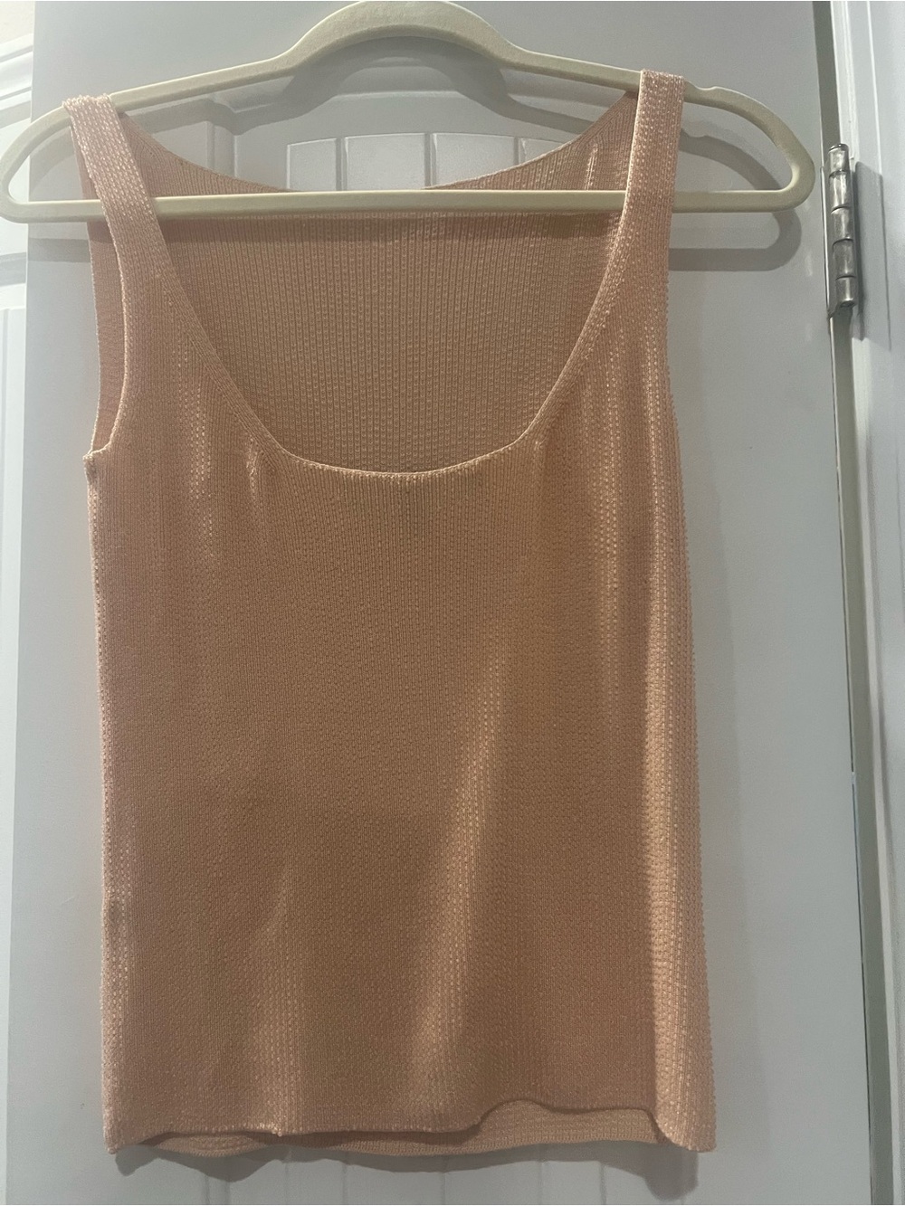 Elegant Women's Sleeveless Knit 100% Silk Beaded Tank Top With Scoop Back